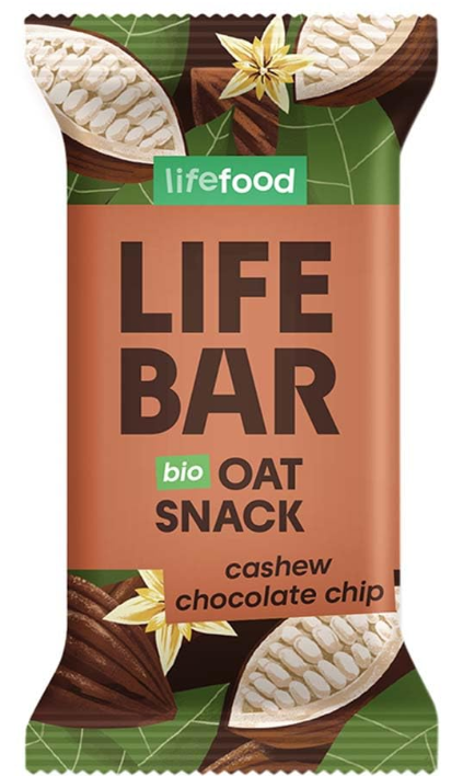Lifefood Bio Lifebar Riegel Oat Snack Cashew Chocolate Chip (40g)