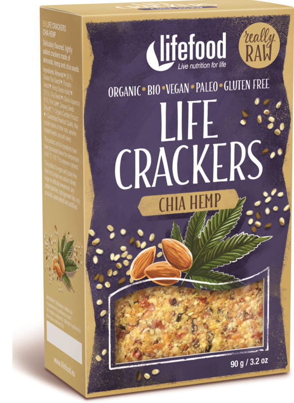 Lifefood Bio Life Crackers Chia Hanf (90g)