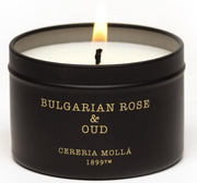 Cereria Mollá Travel Tin Candle Bulgarian Rose & Oud (90g)