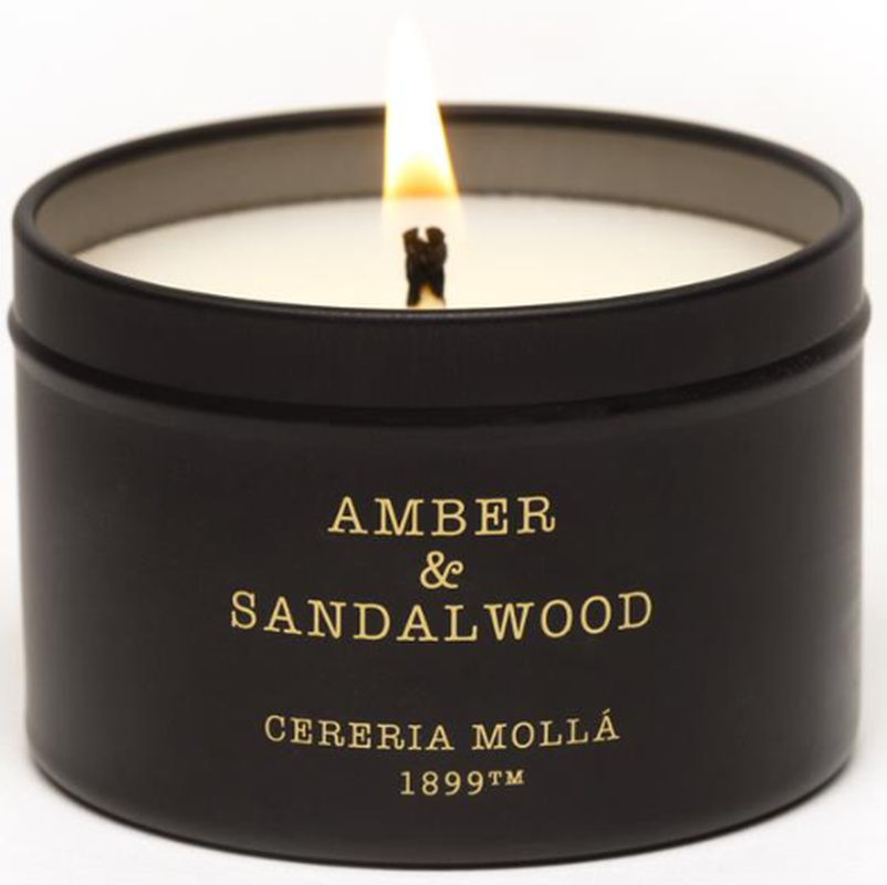 Cereria Mollá Travel Tin Candle Amber & Sandalwood (90g)