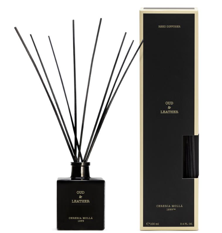 Cereria Mollá Diffuser mit Duftstäbchen Oud & Leather (100ml)