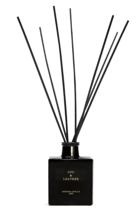 Cereria Mollá Diffuser mit Duftstäbchen Oud & Leather (250ml)