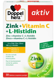 Doppelherz aktiv Zink + Vitamin C + L-Histidin Tabletten (30 Stk)