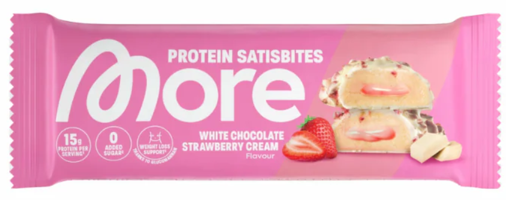 More Nutrition Protein Satisbites White Chocolate Strawberry Cream (50g)