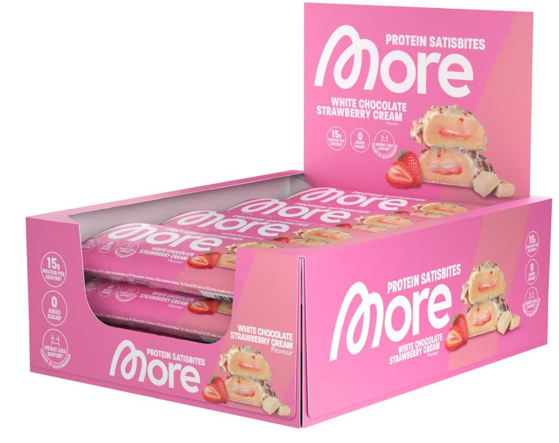 More Nutrition Protein Satisbites White Chocolate Strawberry Cream (12x50g)