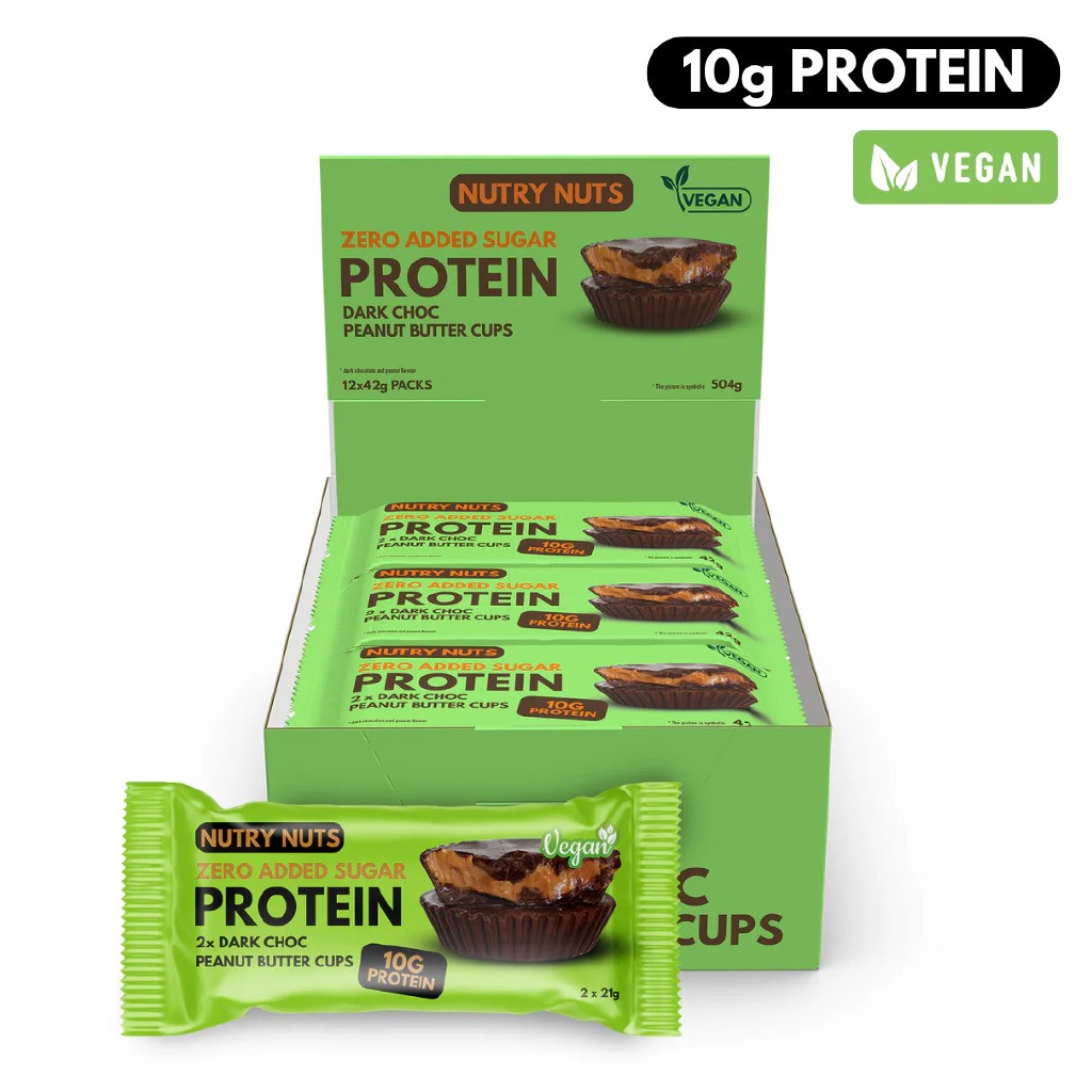 NUTRY NUTS Dark Chocolate Peanut Butter Cups (12x42g)
