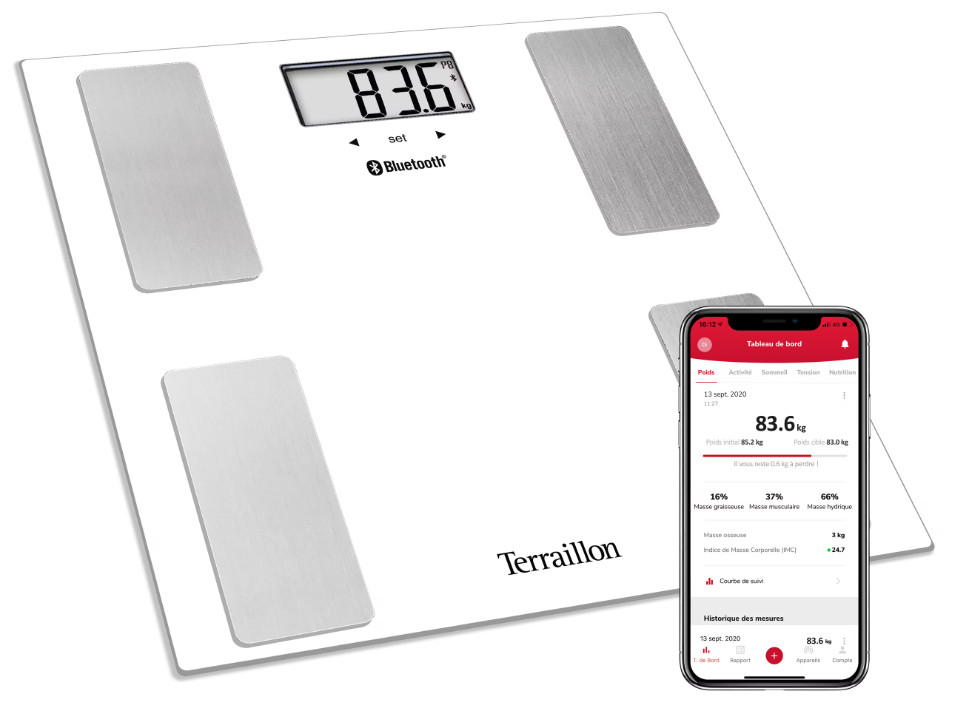 Terraillon Personenwaage Smart Connect weiss (1 Stk)