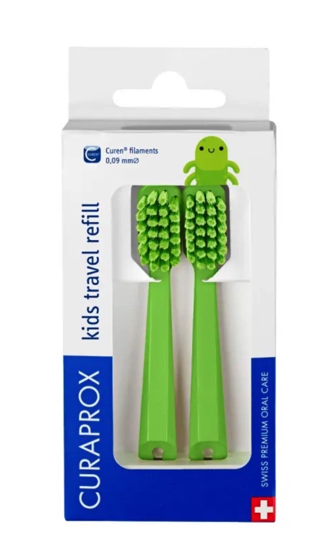Curaprox CS kids Travel Set Refill, grün (1 Stk)