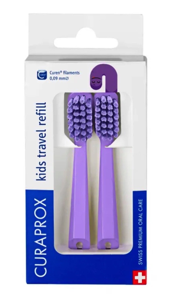 Curaprox CS kids Travel Set Refill, violett (1 Stk)