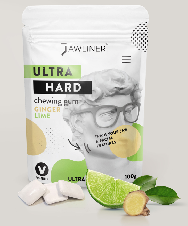 Jawliner Fitness Ginger Lime - Chewing Gum Ultra Hard (100g)