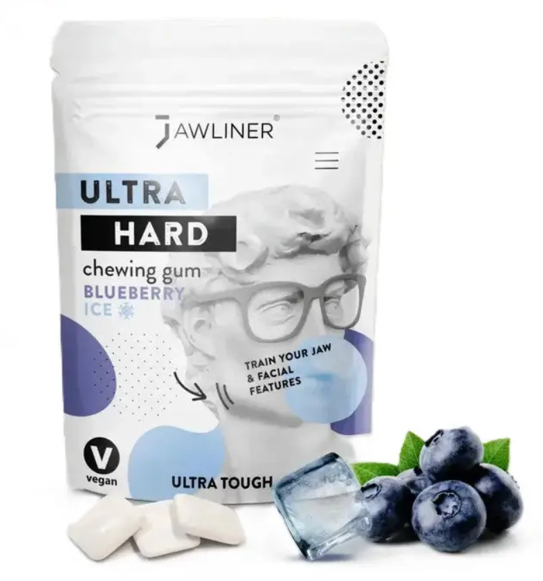 JAWLINER® Blueberry - Fitness Chewing Gum Ultra Hard (100g)