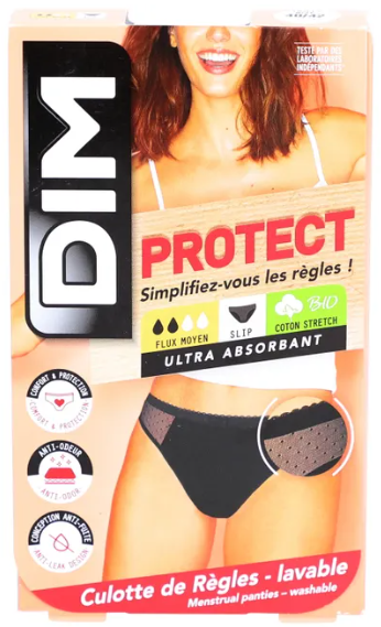 DIM Slip Lace Medium 40-42, schwarz mit Meshdetail (1 Stk)