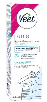 Veet Pure Enthaarungscreme Bikini & Achseln, sensible Haut (100ml)