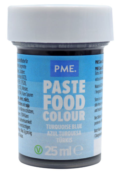 PME Cake Backfarbe Paste, türkisblau (25g)