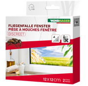 Windhager Fenster-Fliegenfalle discreet, 12x12cm (2 Stk)
