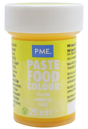 PME Cake Backfarbe Paste, gelb (25g)