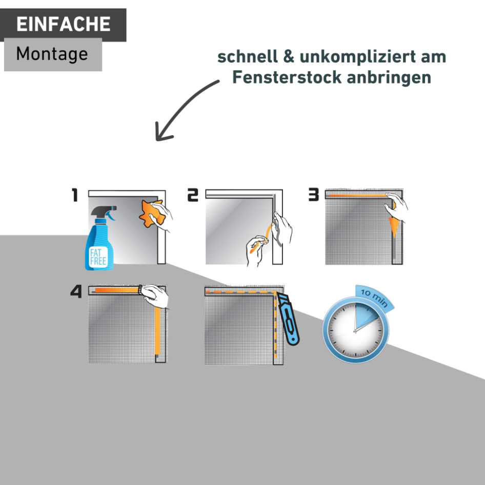 Windhager Insect-Stop Klettband für Fliegengitter, Länge 5m (1 Stk)