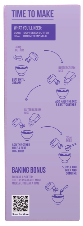 PME CAKE Buttercreme-Mischung, Schokolade (450g)