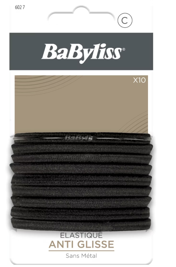 BaByliss Haargummi rutschfest 6mm schwarz (10 Stk)