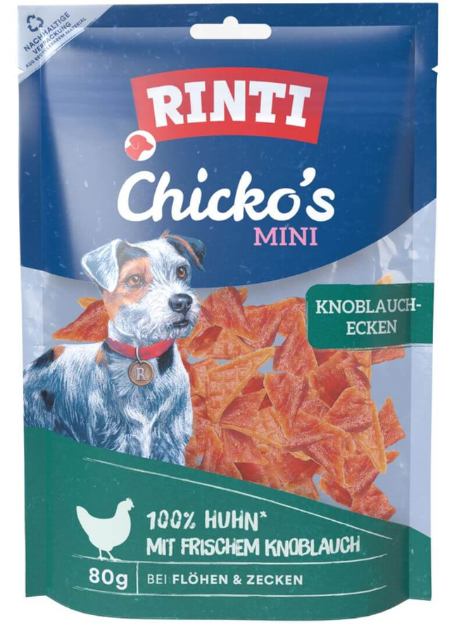 Rinti Chicko’s Mini Knoblauchecken Hundesnack (80g)