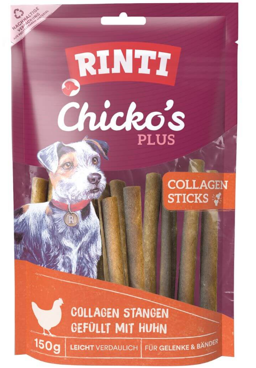 Rinti Chicko’s Plus Collagen Sticks Hundesnack (150g)