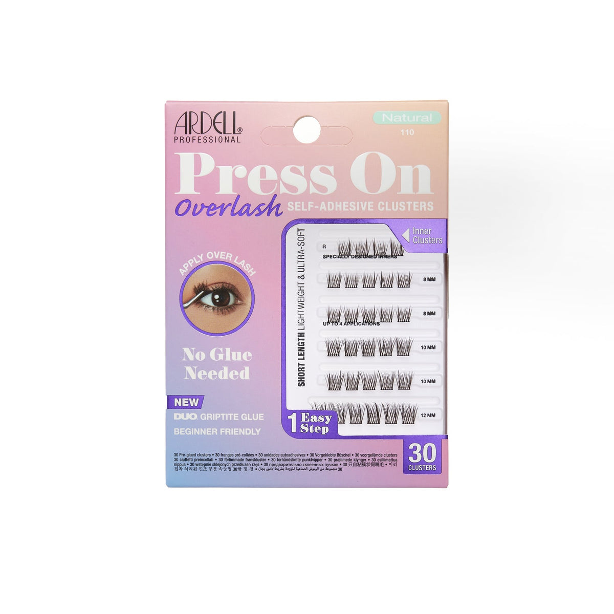 Ardell Press On Overlash Natural 110 Lash Clusters (30 pcs)