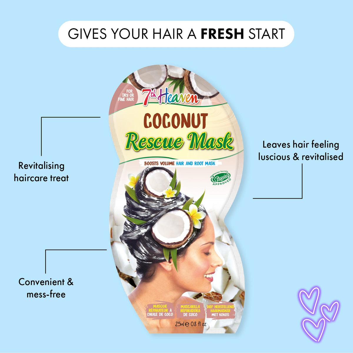 7th Heaven Rescue Haarmaske Coconut Protein (25ml)