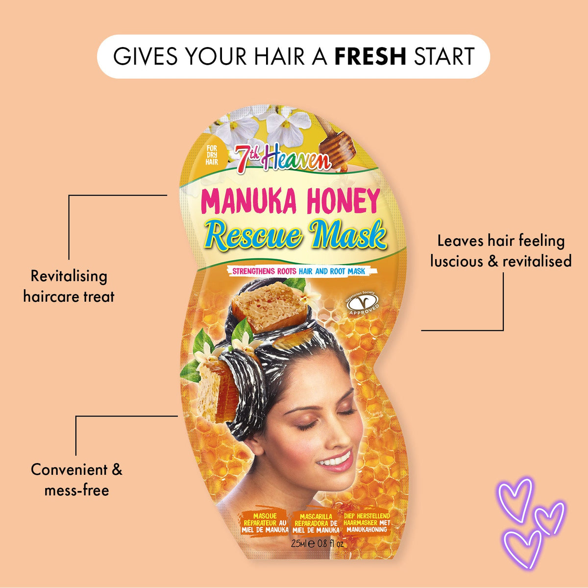 7th Heaven Rescue Haarmaske Manuka Honey (25ml)