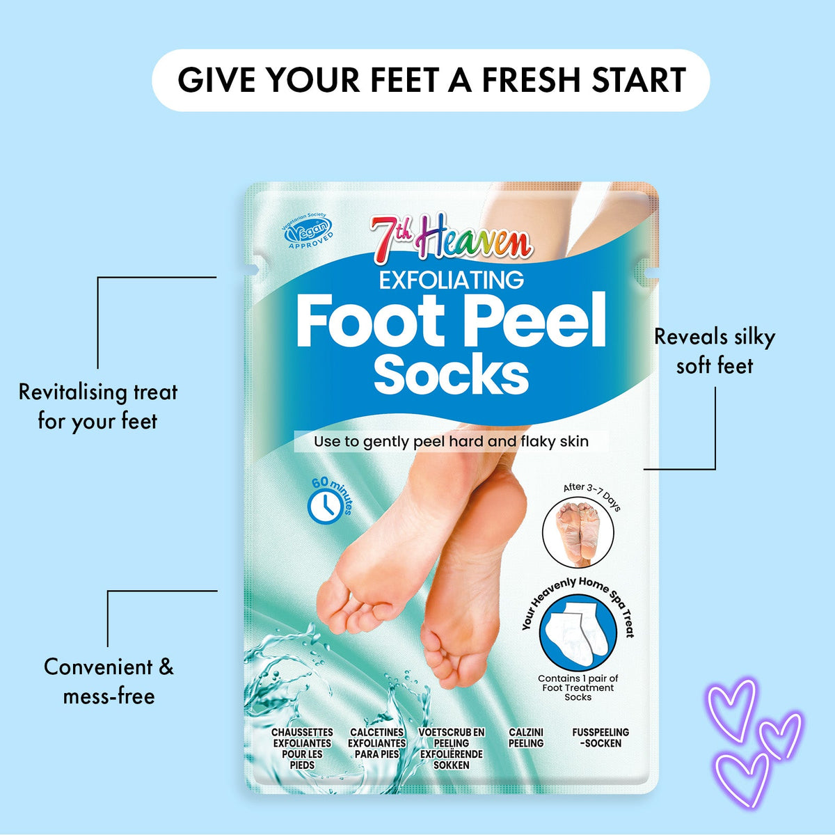 7th Heaven Foot Mask Exfoliating Peeling-Fussmaske (1 Paar)