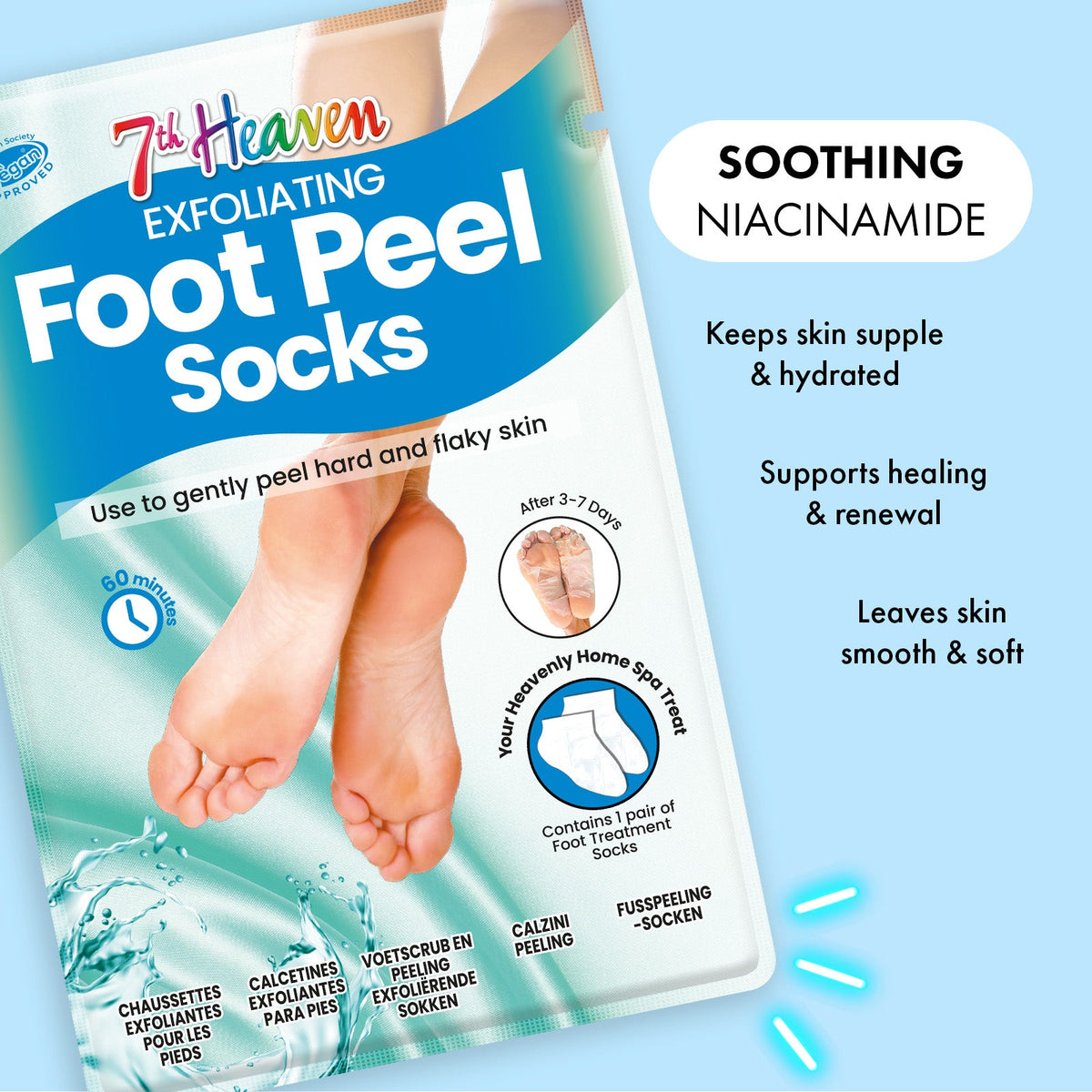 7th Heaven Foot Mask Exfoliating Peeling-Fussmaske (1 Paar)