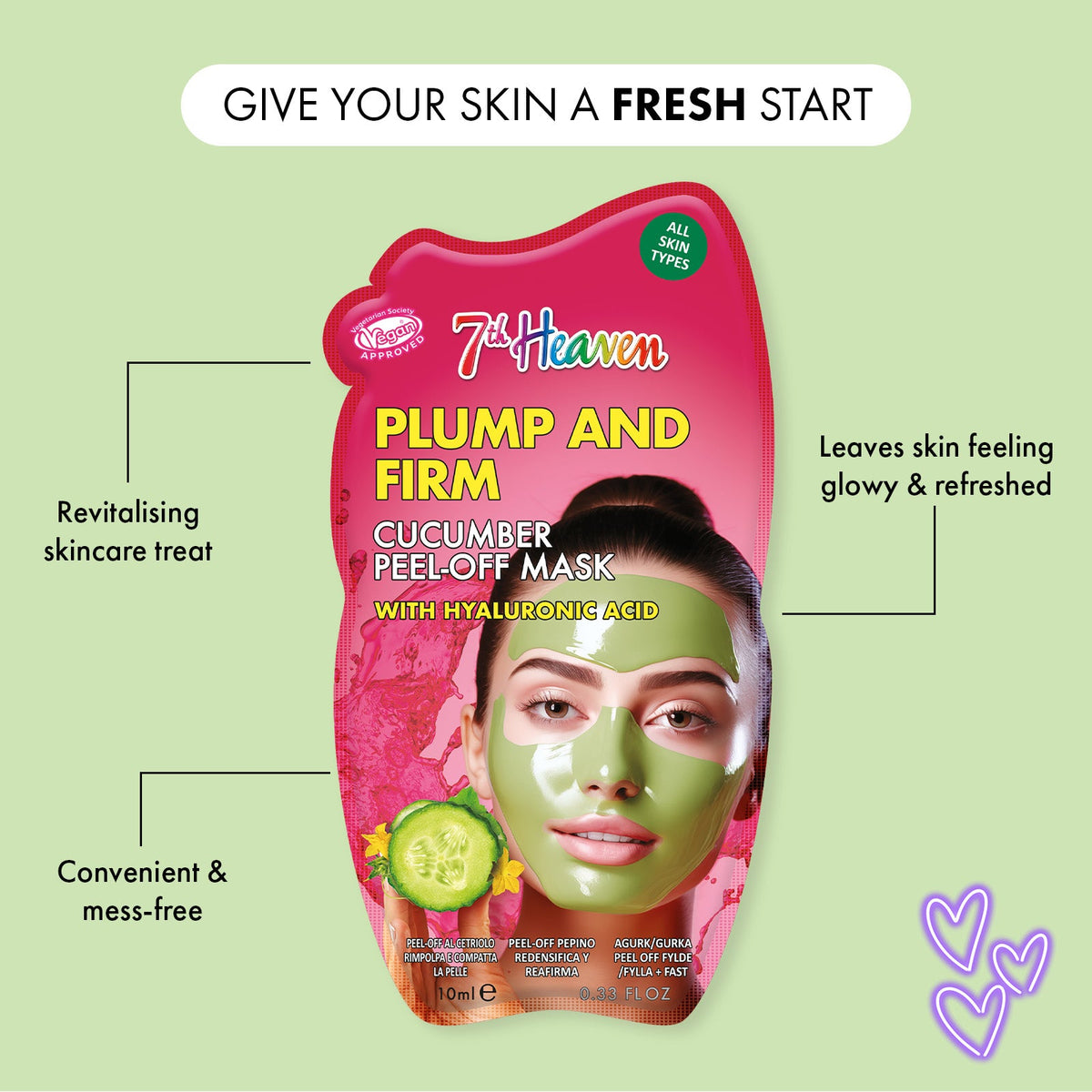 7th Heaven Peel-Off Mask Cucumber (10ml)