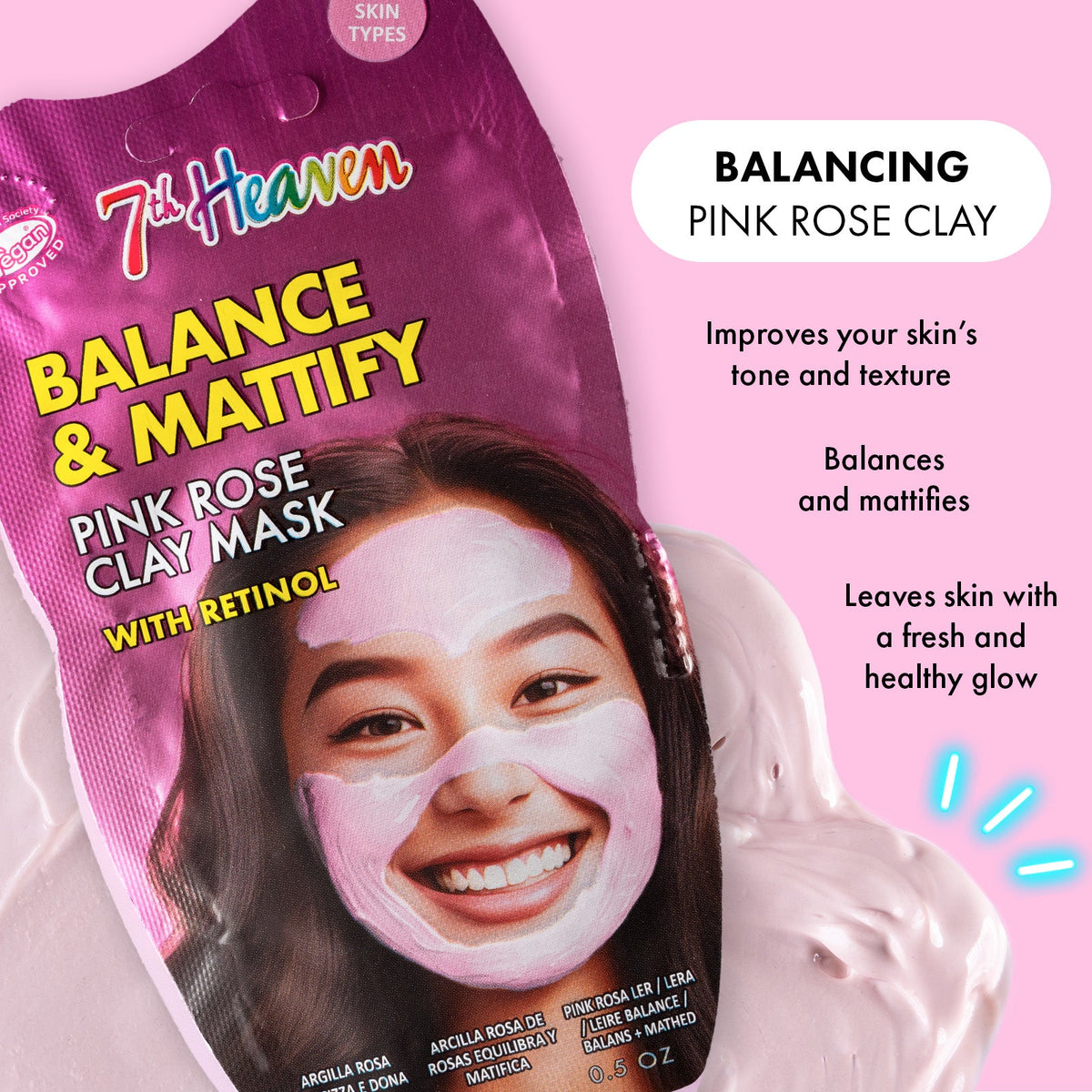 7th Heaven Clay Mask Pink Rose (15g)