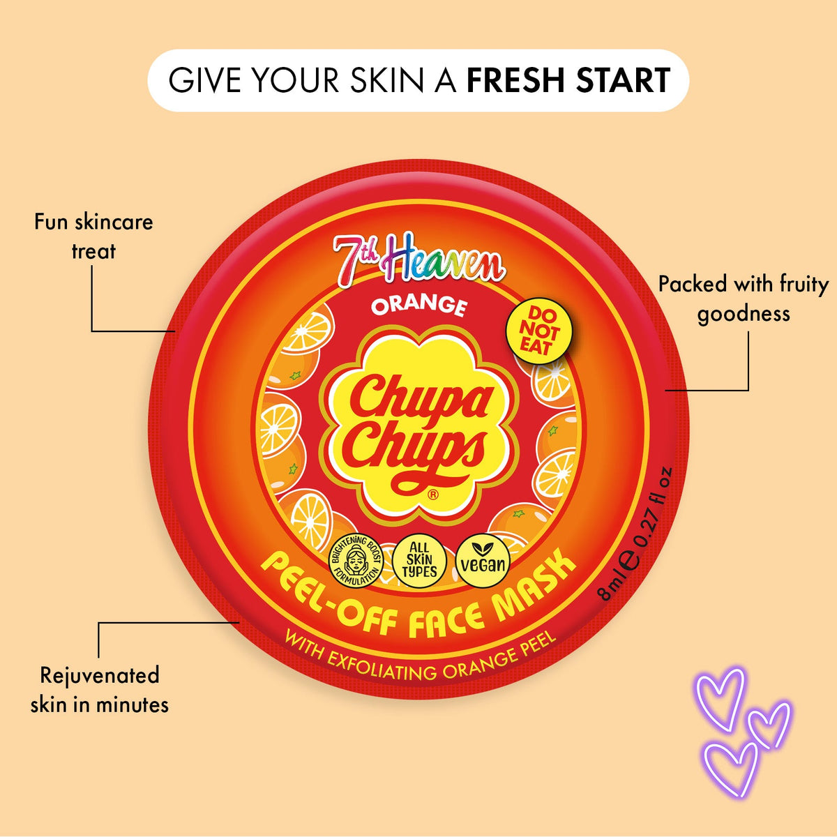 7th Heaven Peel-Off Mask Chupa Chups Orange (8ml)