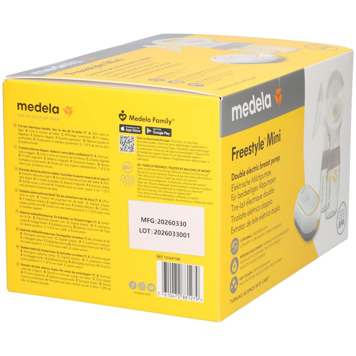 medela Freestyle Mini elektrische Doppelmilchpumpe (1 Set)