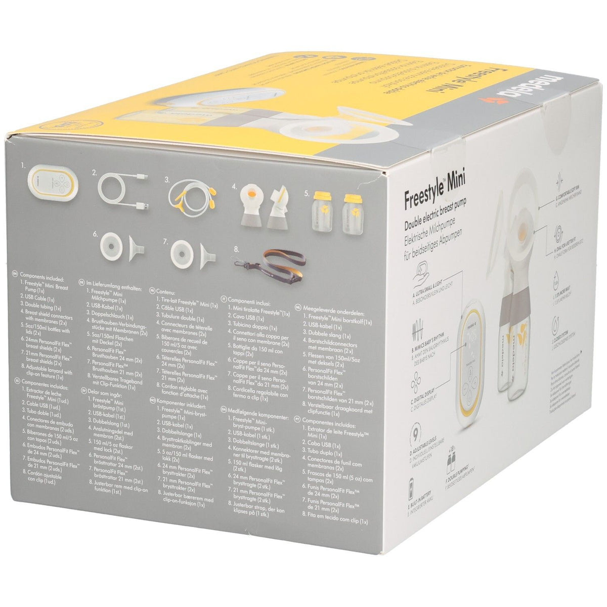 medela Freestyle Mini elektrische Doppelmilchpumpe (1 Set)