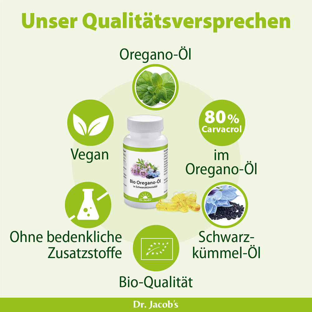 Dr. Jacobs Oregano-Öl Kapseln Bio vegan (60 Stk)