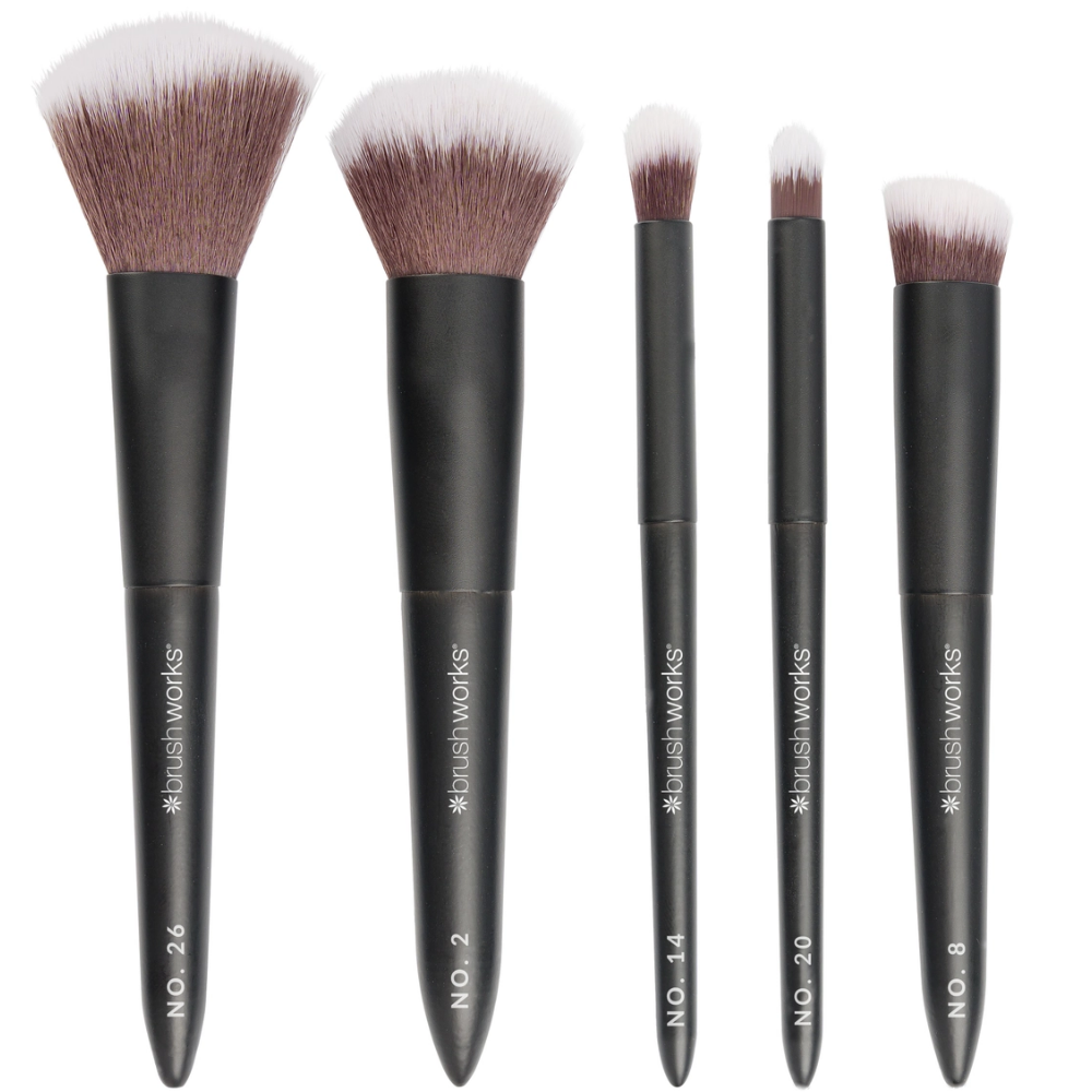 Brushworks On-The-Go Travel Makeup Brush Set set di pennelli (5 pz)