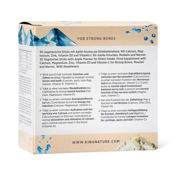 Kingnature Calcium Shot Pulver Sticks (30 Stk)