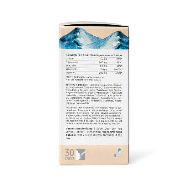 Kingnature Calcium Shot Pulver Sticks (30 Stk)