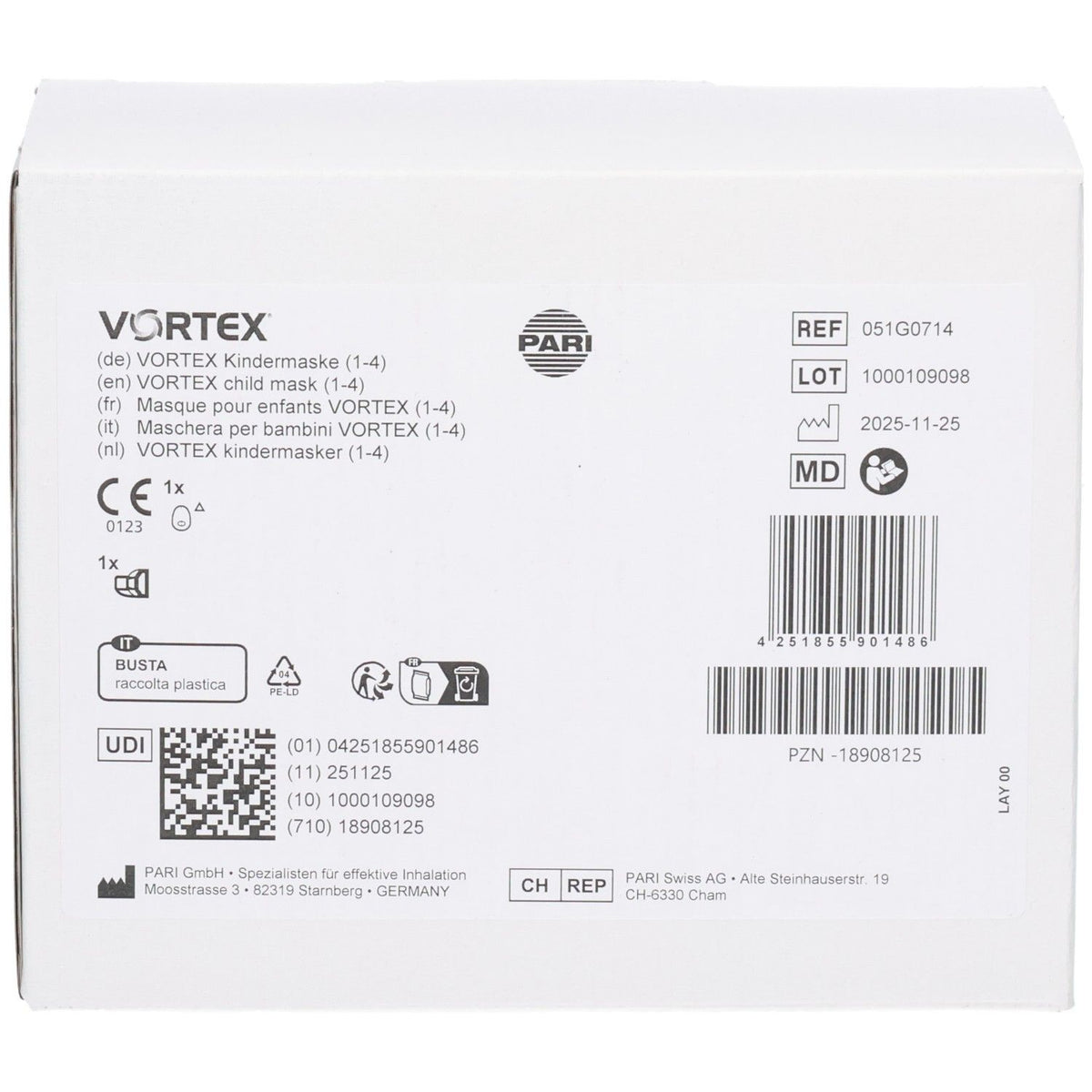 PARI VORTEX Kindermaske 1-4 Jahre (1 Stk)