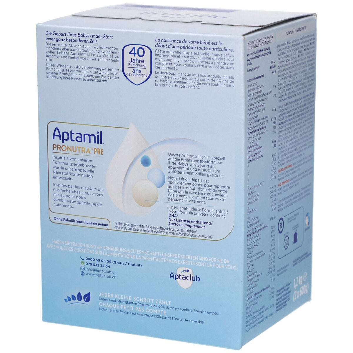 Aptamil Pronutra PRE Anfangsmilch Maxi Format (1200g)