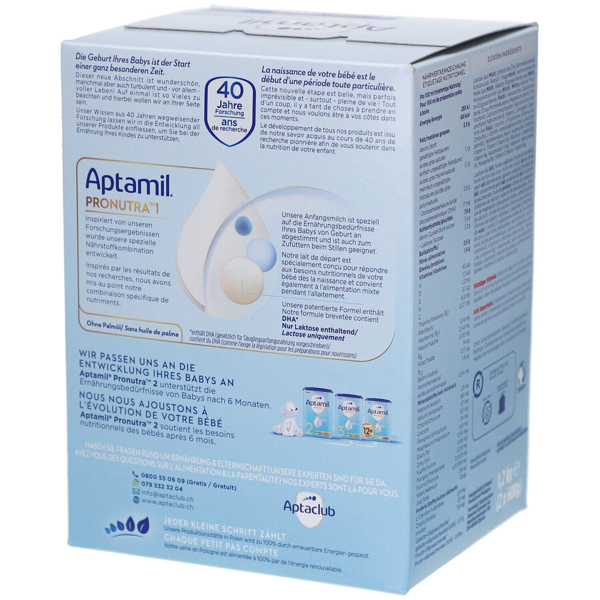 Aptamil Pronutra 1 Anfangsmilch Maxi Format (1200g)