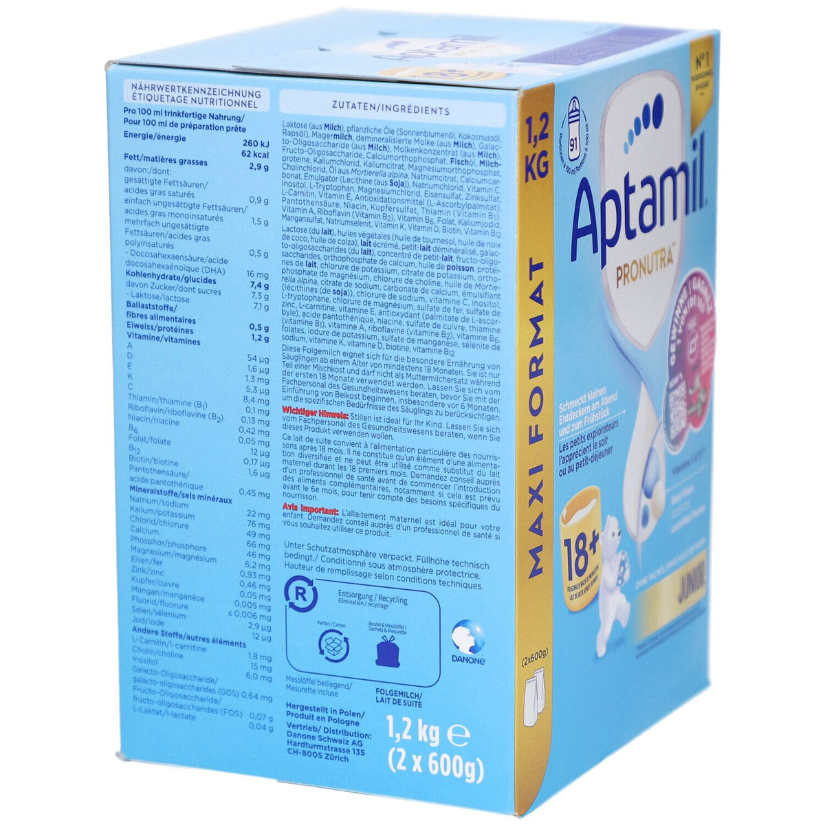 Aptamil Pronutra 18+ Kindermilch Maxi Format (1200g)