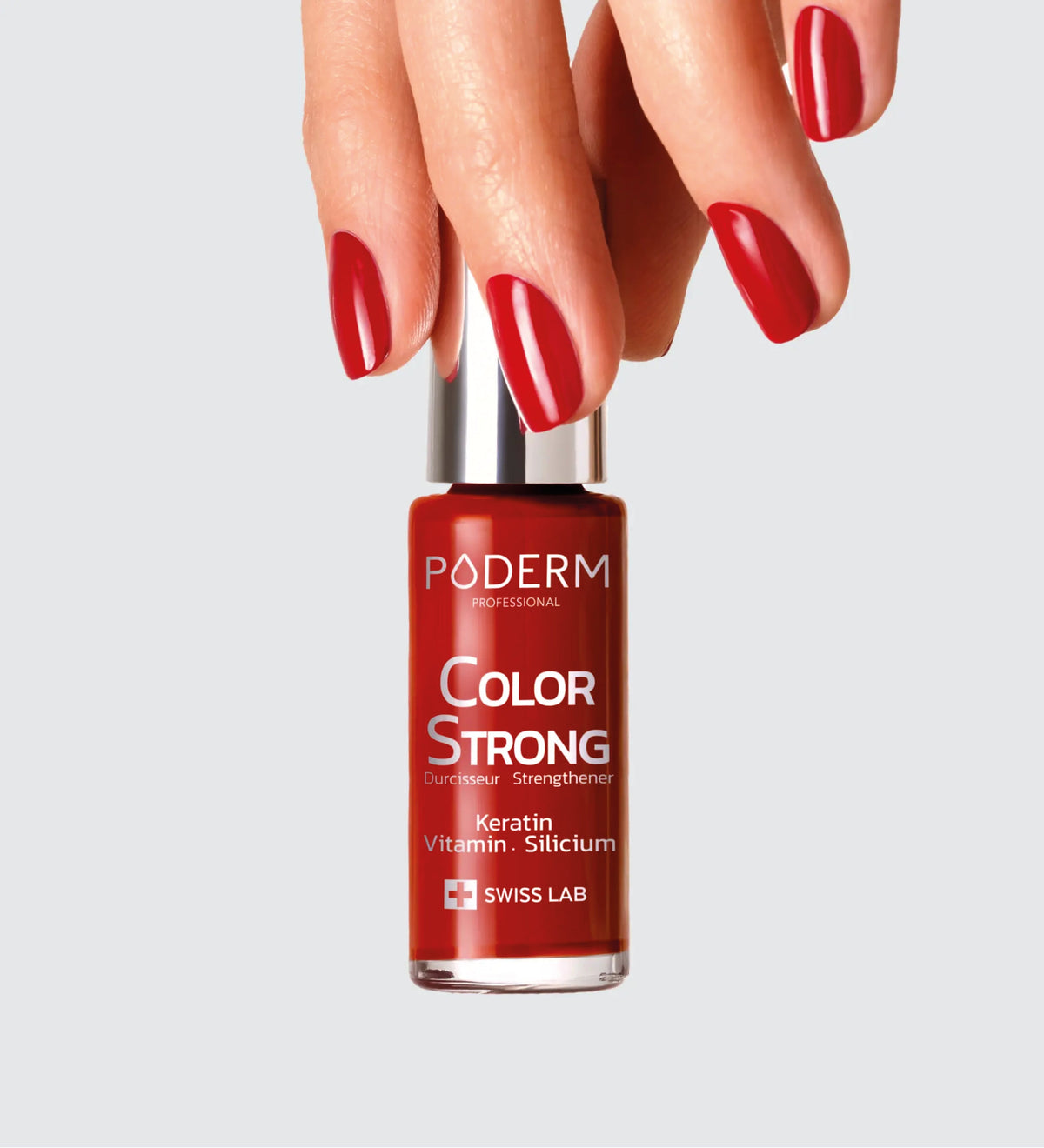 PODERM Vernis Color Strong Durcisseur Rouge allure 253 (8ml)
