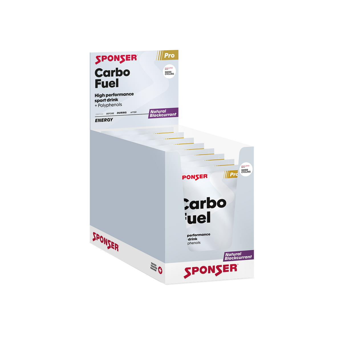 Sponser Carbo Fuel Pulver Natural Blackcurrant (10 x 83g)