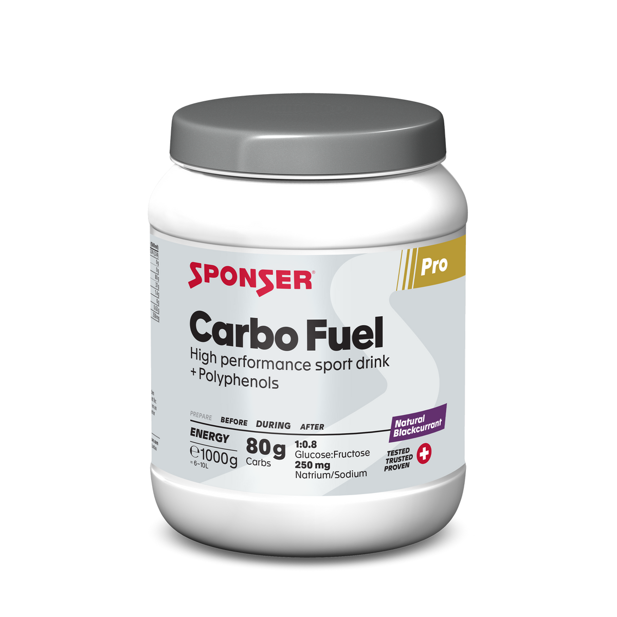 Sponser Carbo Fuel Pulver Natural Blackcurrant (10 x 83g)