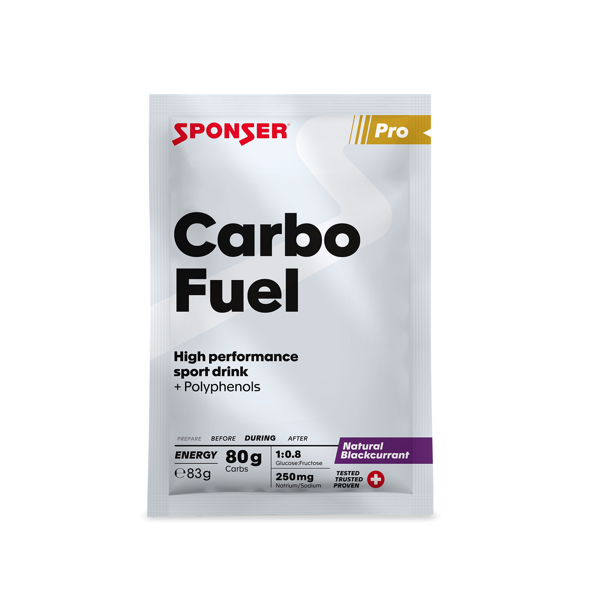 Sponser Carbo Fuel Pulver Natural Blackcurrant (10 x 83g)