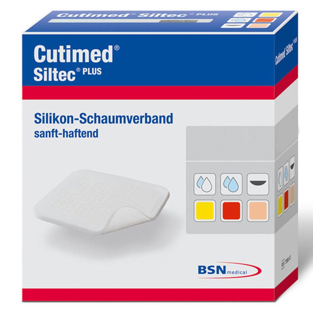 Cutimed Siltec Plus Pansement mousse siliconé 5cm x 6cm (10 pces)