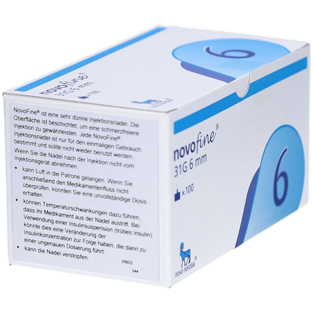 NovoFine Pen-Nadeln 31G 6mm (100 Stk)