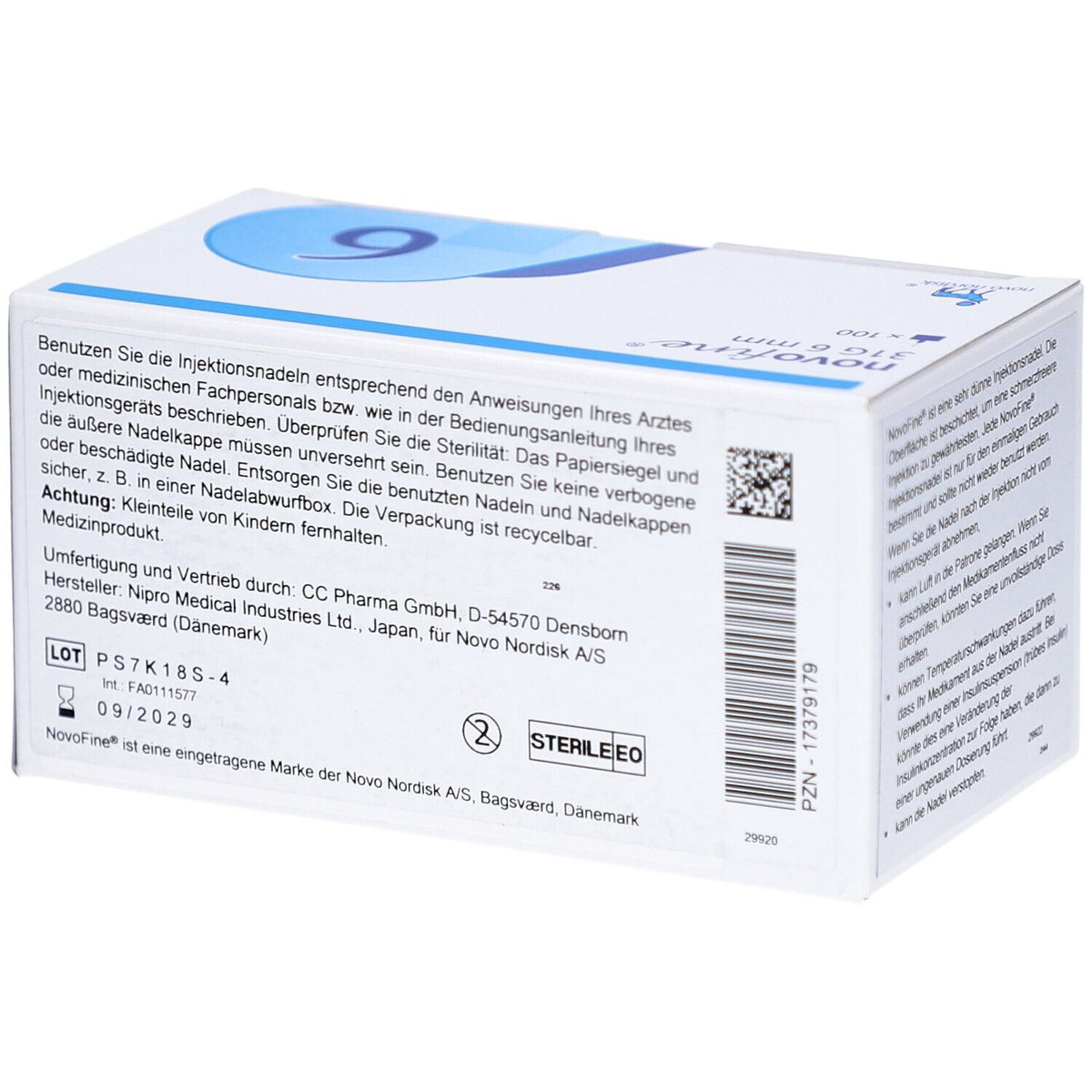 NovoFine Pen-Nadeln 31G 6mm (100 Stk)